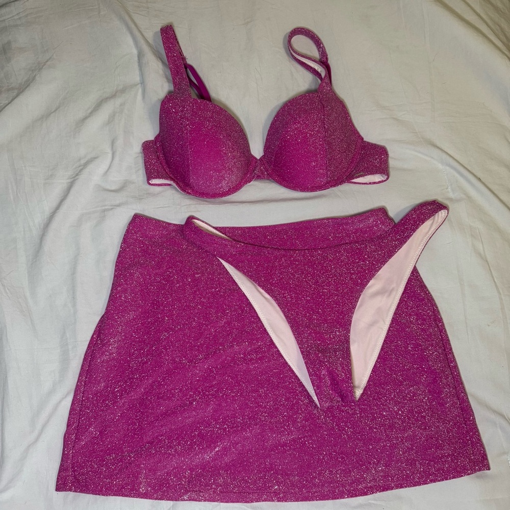 Sparkly Pink Bikini Sets